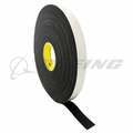 3M™ 70002459058 Foam Tape, 36 yd L, 1 in W, 62 mil Thick, Vinyl Backing, Black