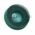 Scotch-Brite™ Roloc™ Bristle Disc, RD-ZB, 50, TR, Green, 3 in x 5/8 in, Tapered, 10 per inner, 40 per case