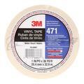 3M™ Vinyl Tape 471, White, 1 in x 36 yd, 5.2 mil, 36 rolls per case, Individually Wrapped Conveniently Packaged