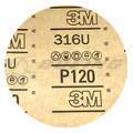 Stikit™ Abrasive Disc, Aluminum Oxide, PSA, Paper, 6 in Dia, Red, Coarse, P120 Grit