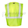 Kishigo® Lime 3 Pocket Zipper Mesh Vest - 2X-Large 1085-2X