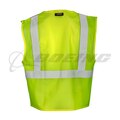 Kishigo® Lime 3 Pocket Zipper Mesh Vest - Medium 1085M