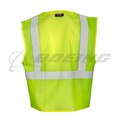 Kishigo® Lime 3 Pocket Zipper Mesh Vest - X-Large 1085XL