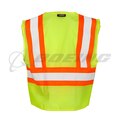 Kishigo® Lime Contrasting Mesh Breakaway Vest - 2X-Large 1174-2X