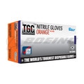 The Glove Company® 160033 Disposable Gloves, Size L, 9 in L, Hi-Vis Orange, Nitrile