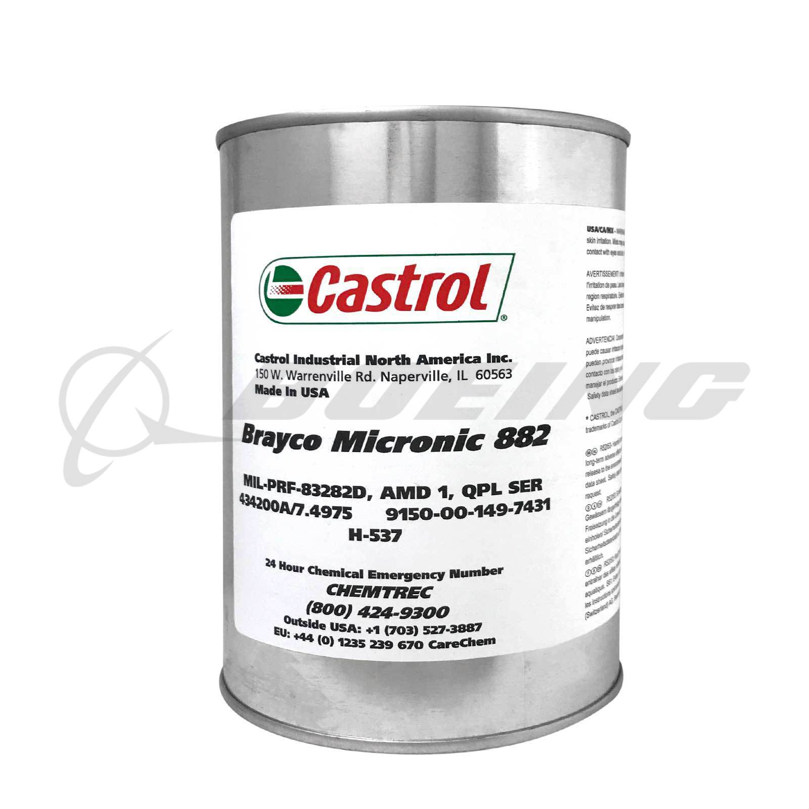 27009AECD=71 Castrol Industrial Aviation HYD FLUID: SYNTHETIC,QT, BRAYCO  MICRONIC 882-Boeing