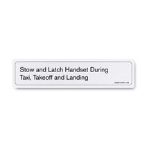 Boeing 445W1499-156 Marker-Stow And Latch Handset During T Boeing 445W1499-156 Marker-Stow And Latch Handset During T