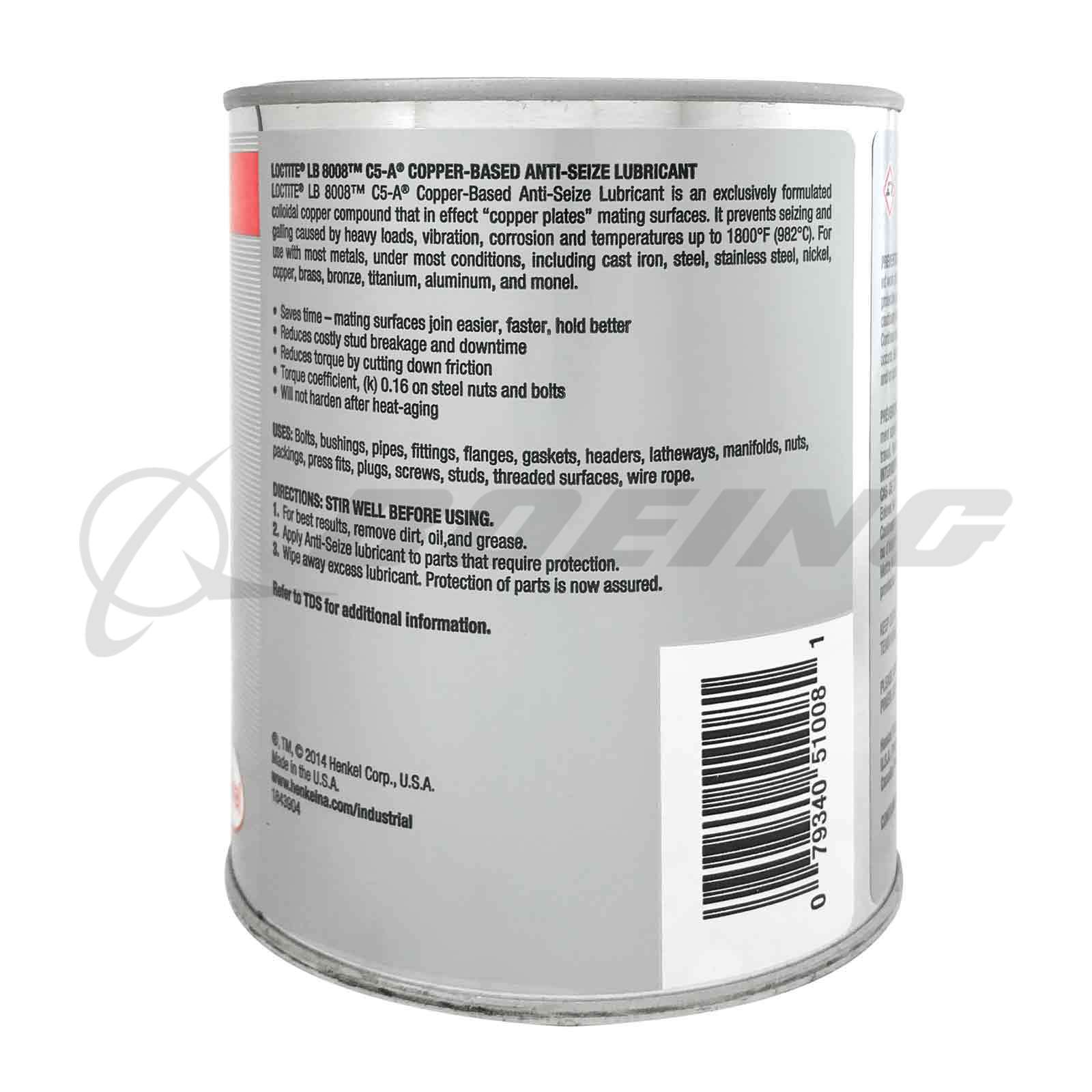 51008=6P Henkel Loctite Aviation ANTI-SEIZE: CU BASE,2.5LB