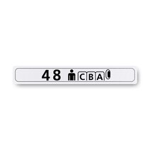 Boeing 862Z5120-4807 Pax Cabin Seat Row Marker-Outboard Left Hand Boeing 862Z5120-4807 Pax Cabin Seat Row Marker-Outboard Left Hand