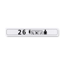 Boeing 862Z5420-2674 Pax Cabin Seat Row Marker-Outboard Right Hand Boeing 862Z5420-2674 Pax Cabin Seat Row Marker-Outboard Right Hand