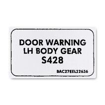 Boeing BAC27EEL22636 Aluminum Marker, Door Warning Left Hand Body GE Boeing BAC27EEL22636 Aluminum Marker, Door Warning Left Hand Body GE