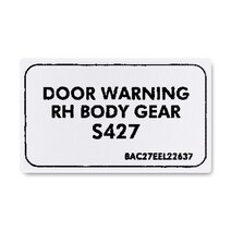 Boeing BAC27EEL22637 Aluminum Marker, Door Warning Right Hand Body GE Boeing BAC27EEL22637 Aluminum Marker, Door Warning Right Hand Body GE