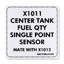 Aluminum Foil Marker, X1011 Center Tank Aluminum Foil Marker, X1011 Center Tank