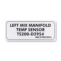 Boeing BAC27NEC0054 Marker-Left Mix Manifold Temperature Sensor T Boeing BAC27NEC0054 Marker-Left Mix Manifold Temperature Sensor T