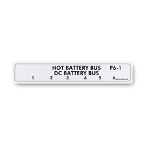 Boeing BAC27NEL0018 Marker-Battery Bus P6-1 Direct Current Battery Bus Boeing BAC27NEL0018 Marker-Battery Bus P6-1 Direct Current Battery Bus