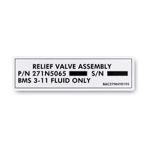 Boeing BAC27NHY0195 Marker-Relief Valve Assembly... Boeing BAC27NHY0195 Marker-Relief Valve Assembly...