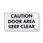 Boeing BAC27TCA0013 Polyester Marker, Caution Door Area Keep Boeing BAC27TCA0013 Polyester Marker, Caution Door Area Keep