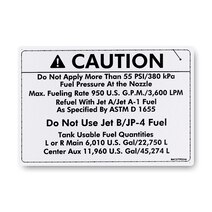 Boeing BAC27TFS246 Aluminum Foil Marker, 300Er Fuel Qtys, Max Boeing BAC27TFS246 Aluminum Foil Marker, 300Er Fuel Qtys, Max