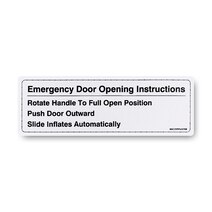 Boeing BAC29PPS43788 Marker, Emergency Door Opening Instructions Boeing BAC29PPS43788 Marker, Emergency Door Opening Instructions