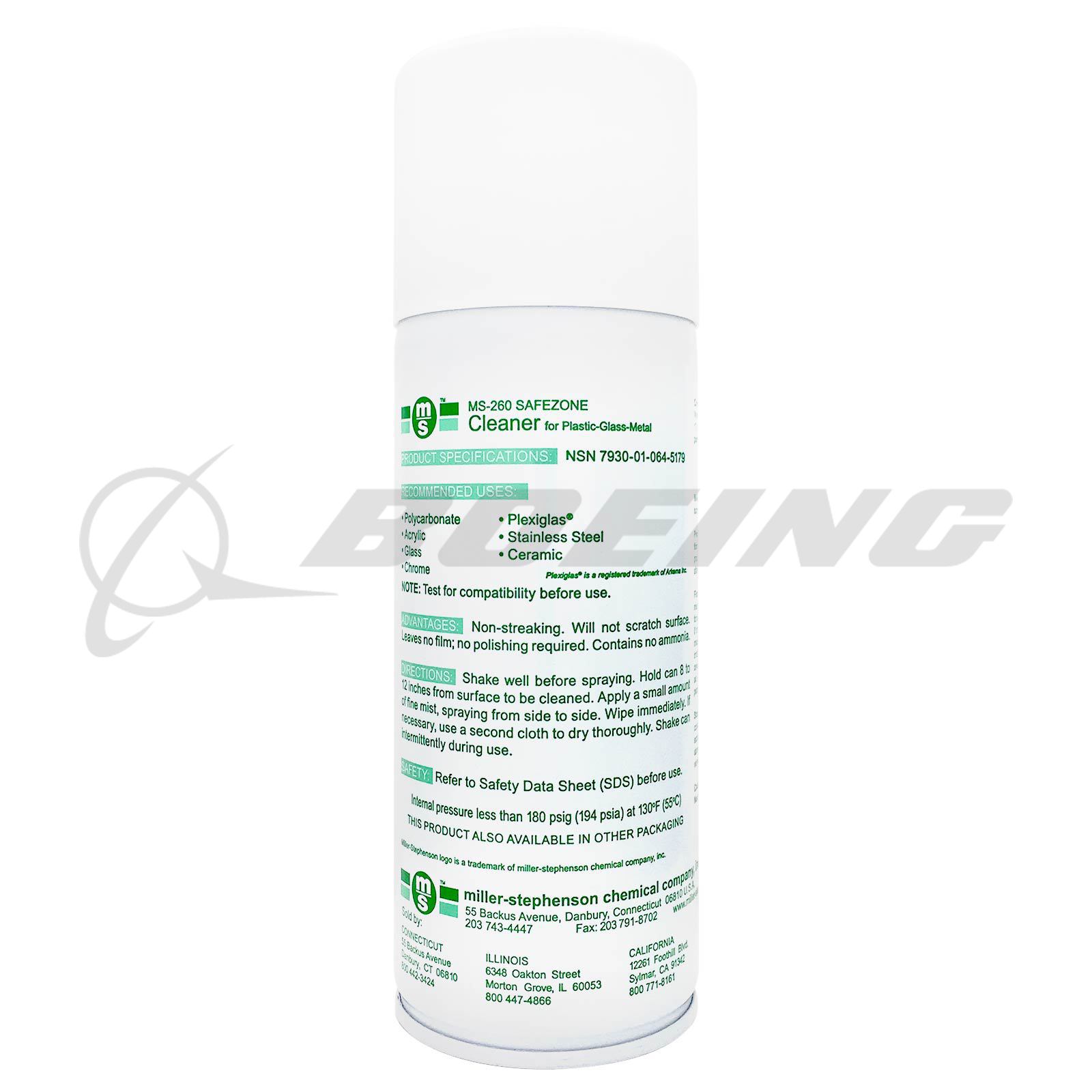 MS260-160Z=33 Chemicals Misc Aviation CLEANER: AEROSOL,15OZ NET WT