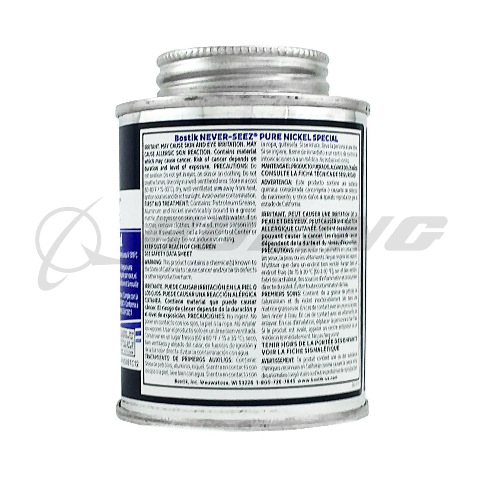 NSBT8N=33 Bostik Aviation Never-Seez Brush Top 8 Ounce Nickel-Boeing