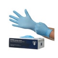GLOVE: NITRILE,MED,BLU,POWDER FREE,100BX,