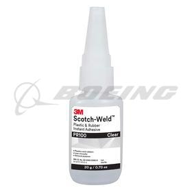 3M™ Scotch-Weld™ Plastic & Rubber Instant Adhesive PR100, Clear, 20 Gram Bottle, 10/case