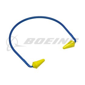 E-A-R™ Caboflex™ 080529-20000 Hearing Protector, Blue/Yellow, Foam/Thermoplastic Earplug, Banded