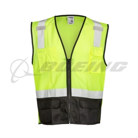 Kishigo® Lime Black Bottom Mesh Vest - Small 1509SM