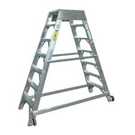 Ladder, A/C MX , 20 In X 20 In Platform, 3 Ft, Wheels, Cast Feet