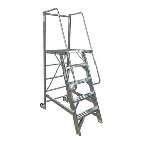 LADDER: ROLLING PLATFORM,5FT, SPRING LOADED CASTERS
