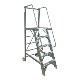 LADDER: ROLLING PLATFORM,6FT, TILT AND ROLL 5IN WHEEL