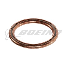 MS35769-15 Crush Gasket, Copper, 3/4-inch ID X 1-inch OD, 3/32-inch thickness