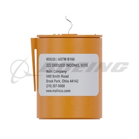 Malin MS9226-02-1LB Lock Wire, 0.02 in Dia, 558 ft L, Oxidized Inconel, Orange, 1 lb Packaging